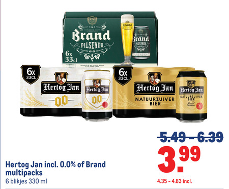 Brand   blikje bier folder aanbieding bij  Makro - details