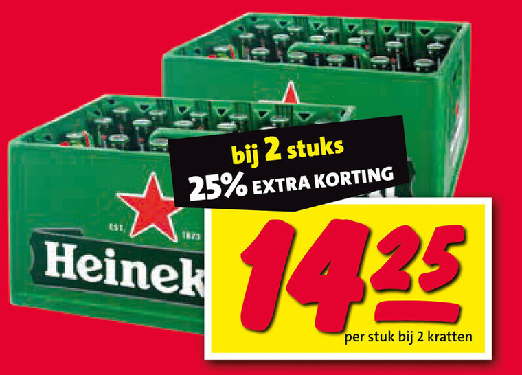 Heineken   krat bier folder aanbieding bij  Nettorama - details