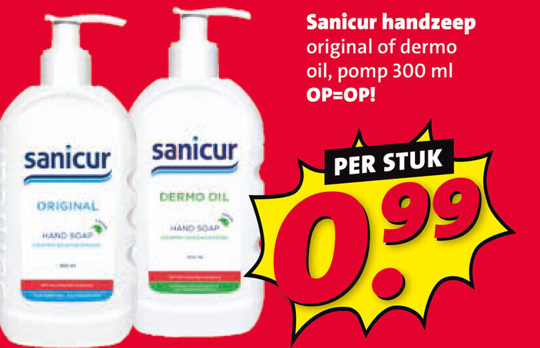 Sanicur   handzeep folder aanbieding bij  Nettorama - details