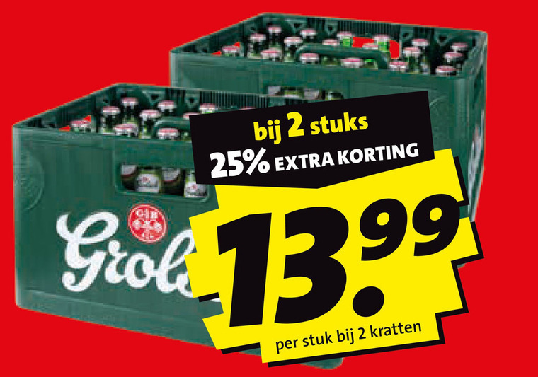 Grolsch   krat bier folder aanbieding bij  Boni - details