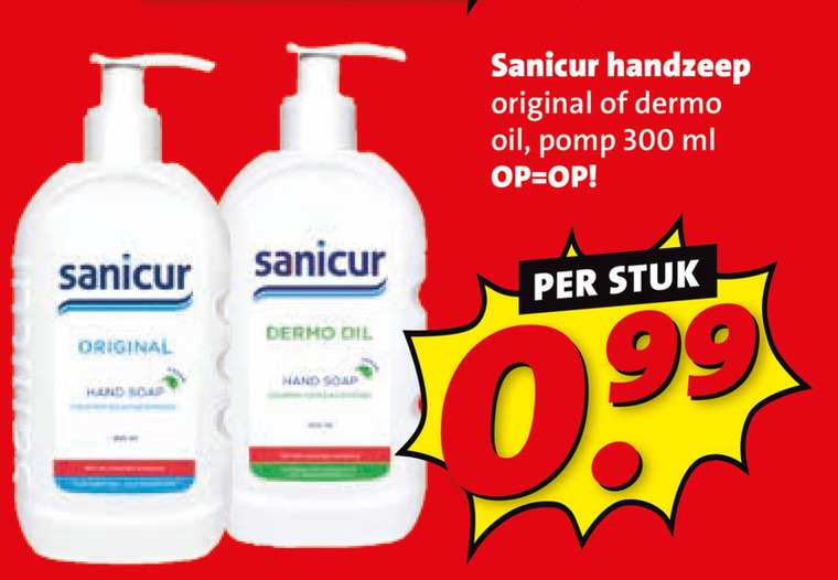 Sanicur   handzeep folder aanbieding bij  Boni - details