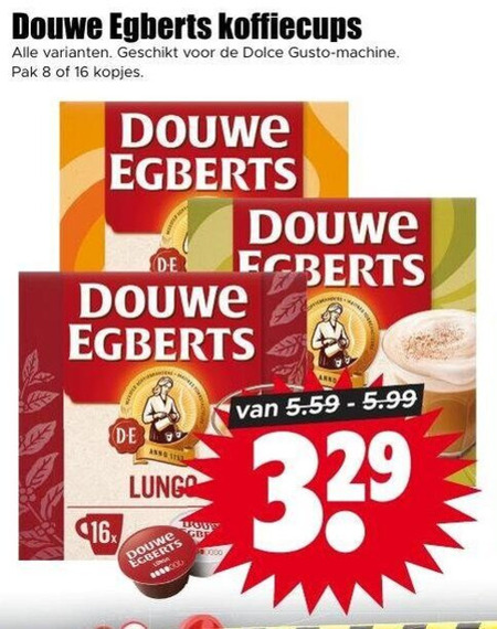 Douwe Egberts   dolce gusto capsules folder aanbieding bij  Dirk - details