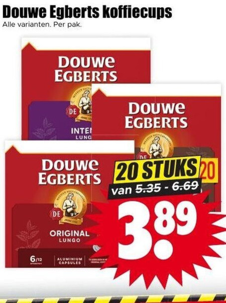 Douwe Egberts   koffiecups folder aanbieding bij  Dirk - details