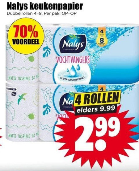 Nalys   keukenpapier folder aanbieding bij  Dirk - details