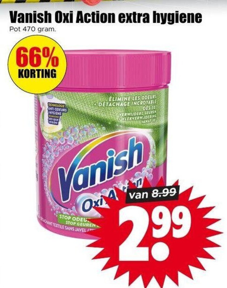 Vanish   vlekkenverwijderaar folder aanbieding bij  Dirk - details