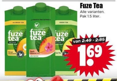 Fuze Tea   ice tea folder aanbieding bij  Dirk - details