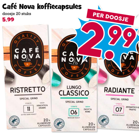 Cafe Nova   koffiecups folder aanbieding bij  Boons&nbsp;Markt - details