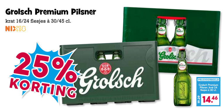 Grolsch   krat bier folder aanbieding bij  Boons&nbsp;Markt - details