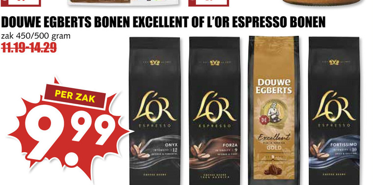 douwe egberts l or koffiebonen 12 bonen excellent espresso zak 450 500 onyx forza gold fortissimo folder aanbieding bij MCD Supermarkt Basis Douwe Egberts L Or koffiebonen folder aanbieding bij MCD Supermarkt Basis - details