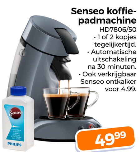 Philips   koffiepadmachine folder aanbieding bij  Trekpleister - details