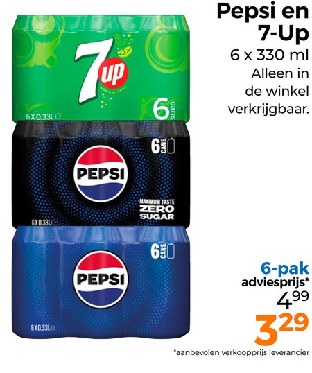 7-Up   frisdrank, cola folder aanbieding bij  Trekpleister - details