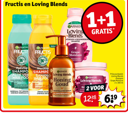Garnier Loving Blends   hairspray, shampoo folder aanbieding bij  Kruidvat - details
