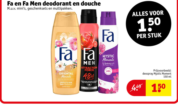 Fa   douchegel, deodorant folder aanbieding bij  Kruidvat - details