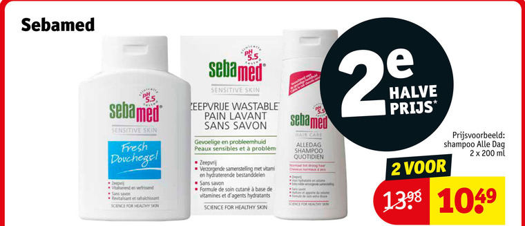 Sebamed   douchegel, shampoo folder aanbieding bij  Kruidvat - details