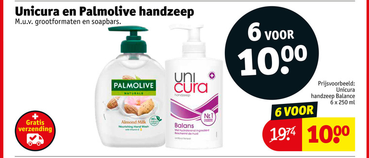 Unicura   handzeep folder aanbieding bij  Kruidvat - details