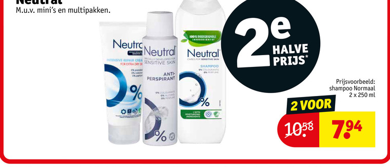 Neutral   deodorant, douchegel folder aanbieding bij  Kruidvat - details