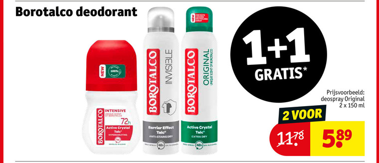 Borotalco   deodorant folder aanbieding bij  Kruidvat - details