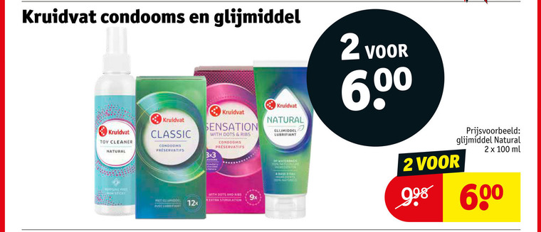 Kruidvat Huismerk   condooms, glijmiddel folder aanbieding bij  Kruidvat - details