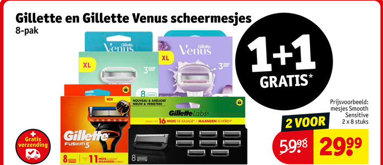 Gillette Venus   scheermesjes folder aanbieding bij  Kruidvat - details