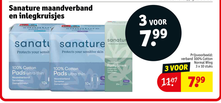 Sanature   maandverband, inlegkruisjes folder aanbieding bij  Kruidvat - details
