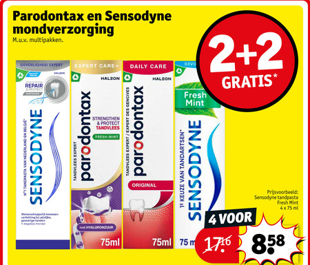Sensodyne   tandpasta folder aanbieding bij  Kruidvat - details