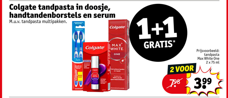 Colgate   tandenborstel, tandpasta folder aanbieding bij  Kruidvat - details