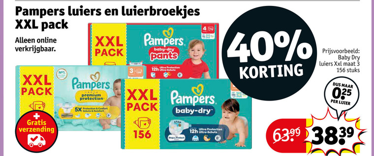 Pampers   luiers, luierbroekjes folder aanbieding bij  Kruidvat - details