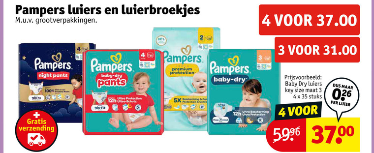 Pampers   luierbroekjes, luiers folder aanbieding bij  Kruidvat - details