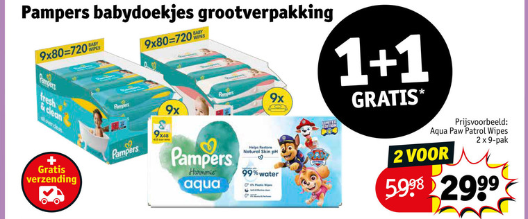 Pampers   billendoekjes folder aanbieding bij  Kruidvat - details