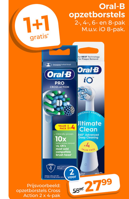 Braun Oral-B   opzetborstel folder aanbieding bij  Trekpleister - details