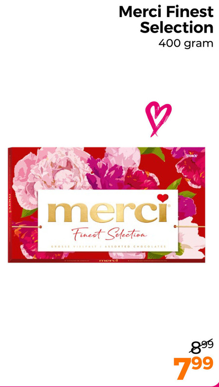 Merci   chocolade folder aanbieding bij  Trekpleister - details