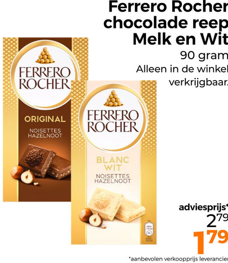 Ferrero Rocher   chocolade folder aanbieding bij  Trekpleister - details