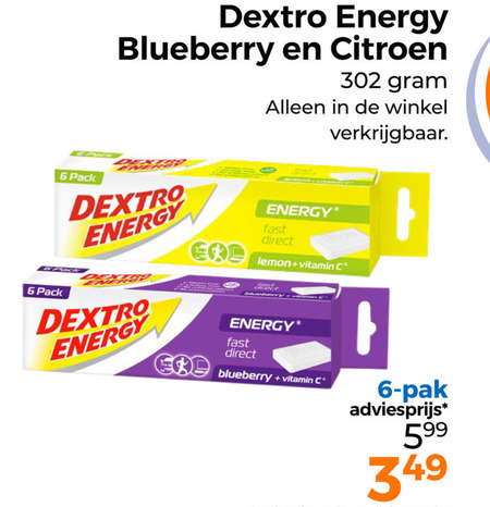 Dextro Energy   druivensuiker folder aanbieding bij  Trekpleister - details
