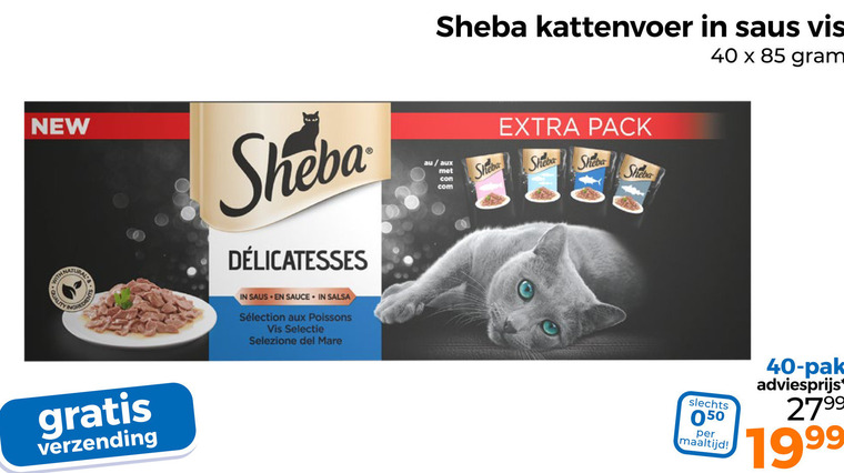 Sheba   kattenvoer folder aanbieding bij  Trekpleister - details