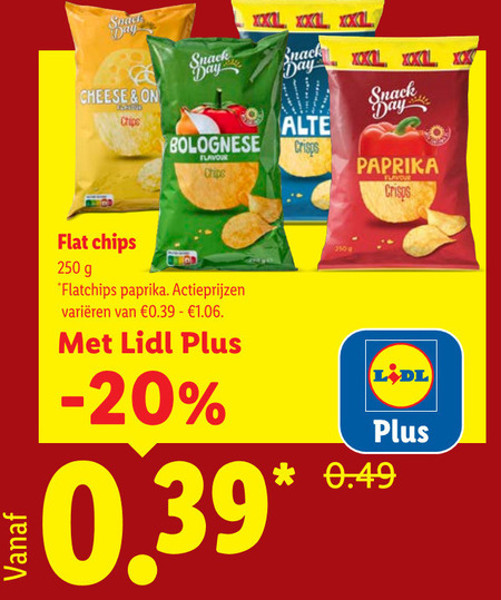 SnackDay   chips folder aanbieding bij  Lidl - details