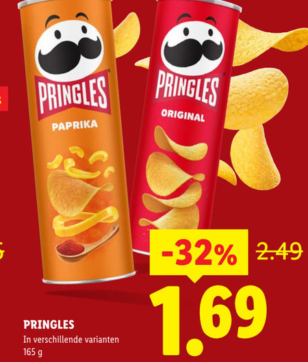 Pringles   chips folder aanbieding bij  Lidl - details