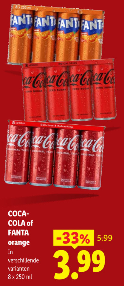 Coca-Cola   frisdrank, cola folder aanbieding bij  Lidl - details