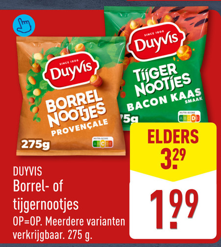 Duyvis   borrelnootjes folder aanbieding bij  Aldi - details