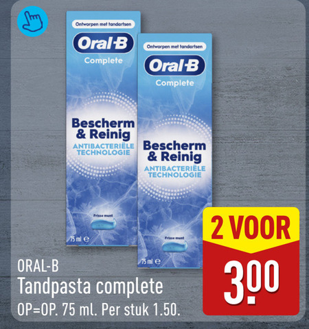 Oral-B   tandpasta folder aanbieding bij  Aldi - details