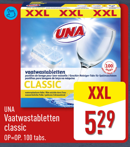 Una   vaatwasmiddel folder aanbieding bij  Aldi - details