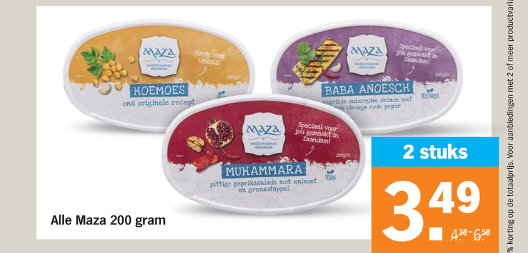 Maza   houmous folder aanbieding bij  Albert&nbsp;Heijn - details