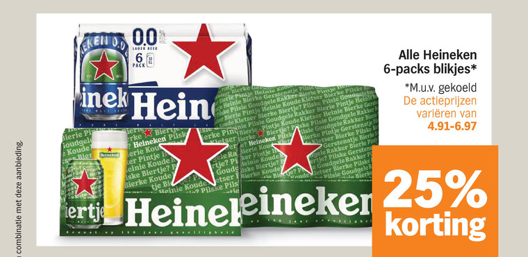 Heineken   blikje bier folder aanbieding bij  Albert&nbsp;Heijn - details