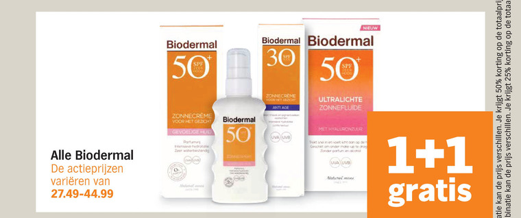 Biodermal   zonnebrandolie folder aanbieding bij  Albert&nbsp;Heijn - details