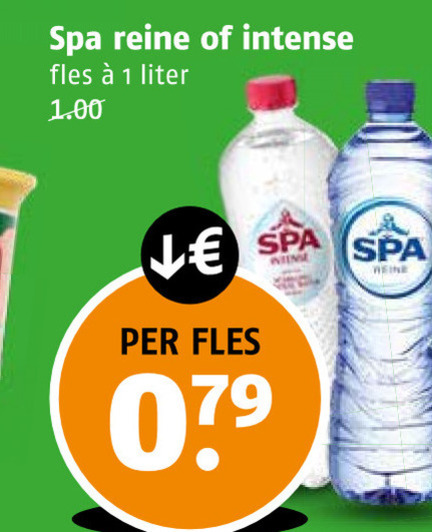 Spa   mineraalwater folder aanbieding bij  Poiesz - details