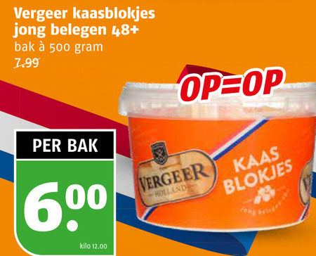 Vergeer   kaasblokjes folder aanbieding bij  Poiesz - details