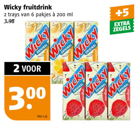 Wicky   fruitdrank folder aanbieding bij  Poiesz - details