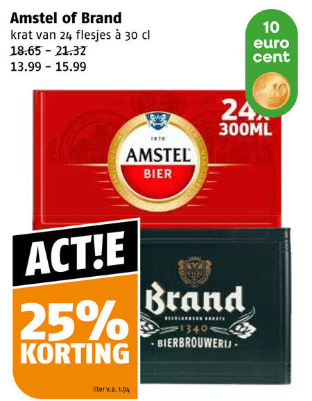 Amstel   krat bier folder aanbieding bij  Poiesz - details