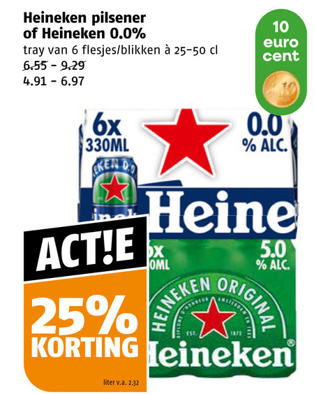 Heineken 0.0   blikje bier folder aanbieding bij  Poiesz - details