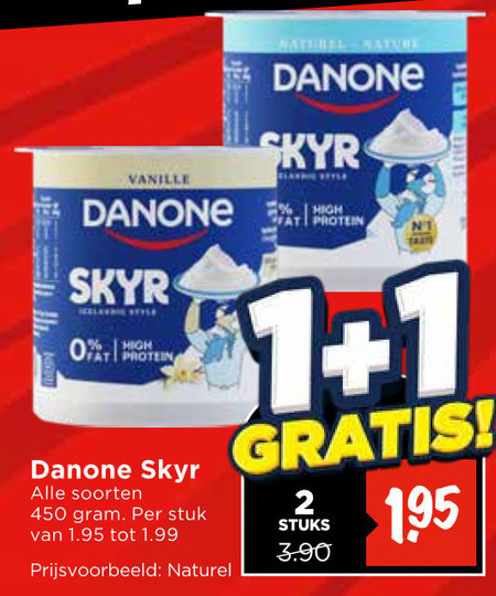 Danone   yoghurt folder aanbieding bij  Vomar - details