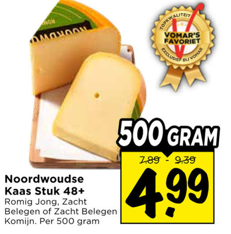 Noordwoudse   kaas folder aanbieding bij  Vomar - details